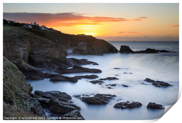 Lizard Point at sunrise  Print by Andrew Ray