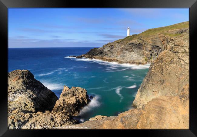 Trevose Lighthouse view Framed Print by Andrew Ray