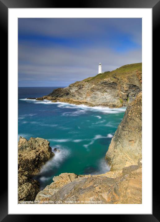 Lighthouse view (Trevose)  Framed Mounted Print by Andrew Ray