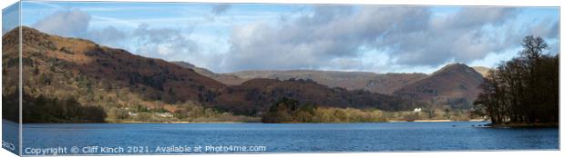 Majestic Grasmere Panorama Canvas Print by Cliff Kinch