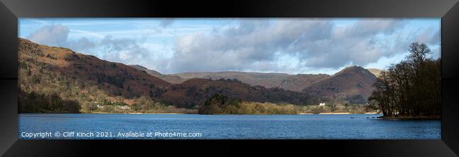Majestic Grasmere Panorama Framed Print by Cliff Kinch