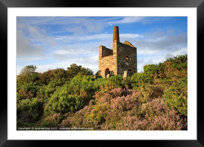 Summer evening at Wheal Peevor Framed Mounted Print by Andrew Ray