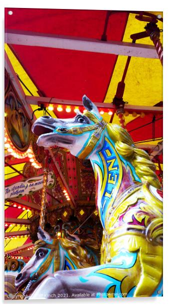 Fairground carousel Acrylic by Cliff Kinch