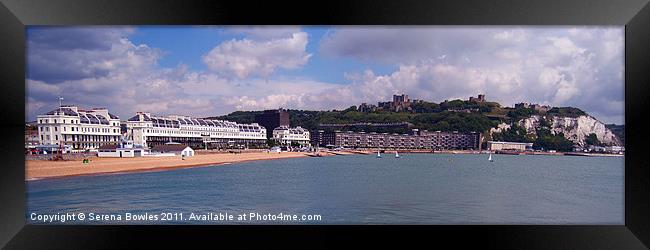 Dover Seafront from the Prince of Wales Pier, Engl Framed Print by Serena Bowles
