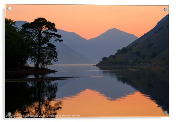 Wastwater sunrise, Lake District Acrylic by Nigel Wilkins