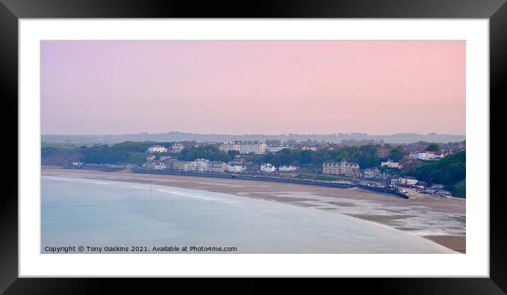 Summer Evening, Filey Bay Framed Mounted Print by Tony Gaskins