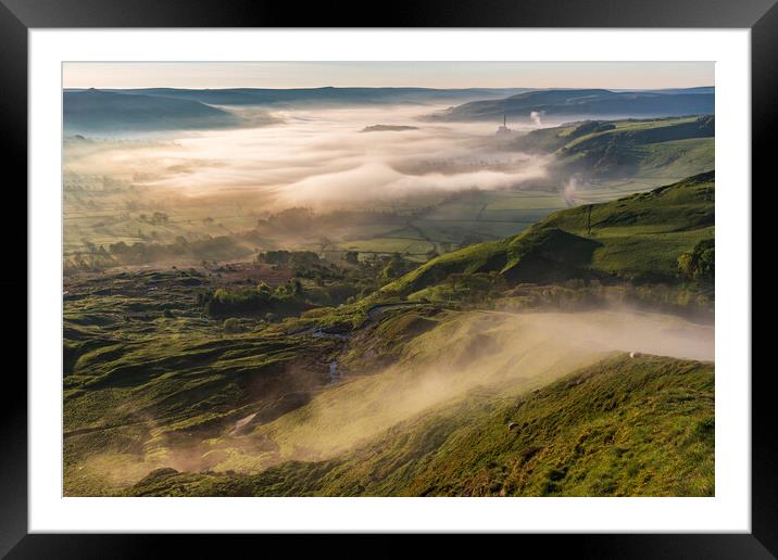 Hope valley Spring sunrise, Peak District.  Framed Mounted Print by John Finney