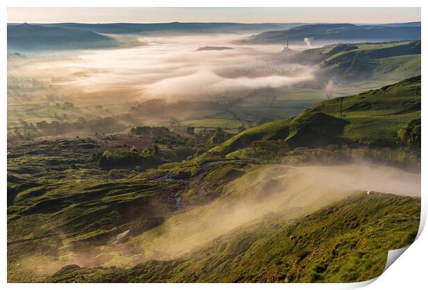 Hope valley Spring sunrise, Peak District.  Print by John Finney