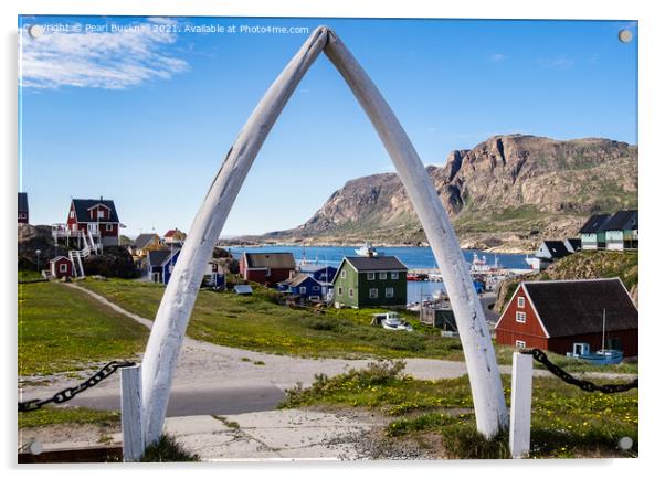 Sisimiut Whale Bones Greenland Acrylic by Pearl Bucknall