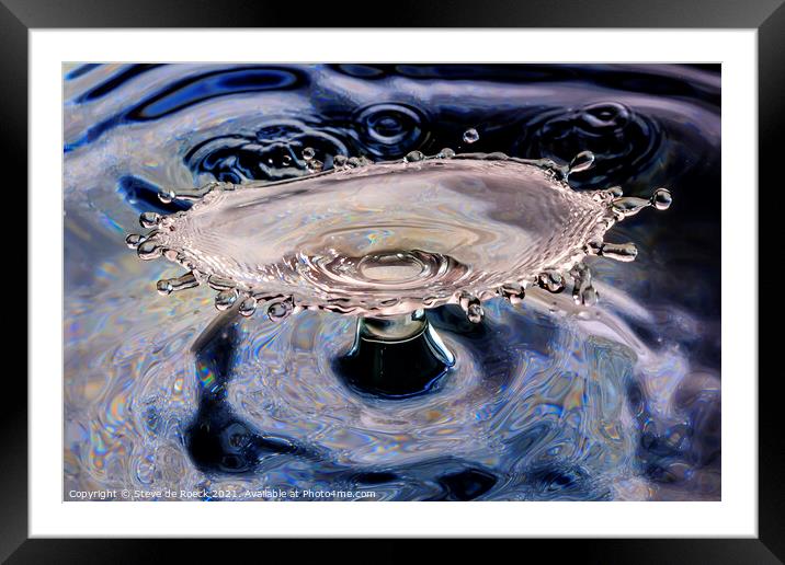 The Colour Of Water Framed Mounted Print by Steve de Roeck