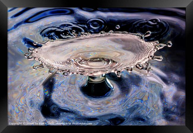 The Colour Of Water Framed Print by Steve de Roeck