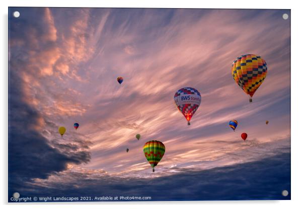 Sky High Balloons Acrylic by Wight Landscapes