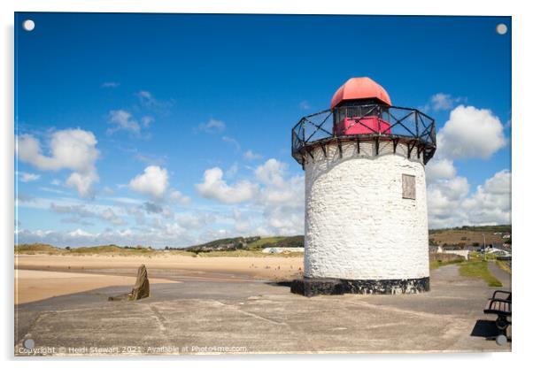 Burry Port Lighthouse Acrylic by Heidi Stewart