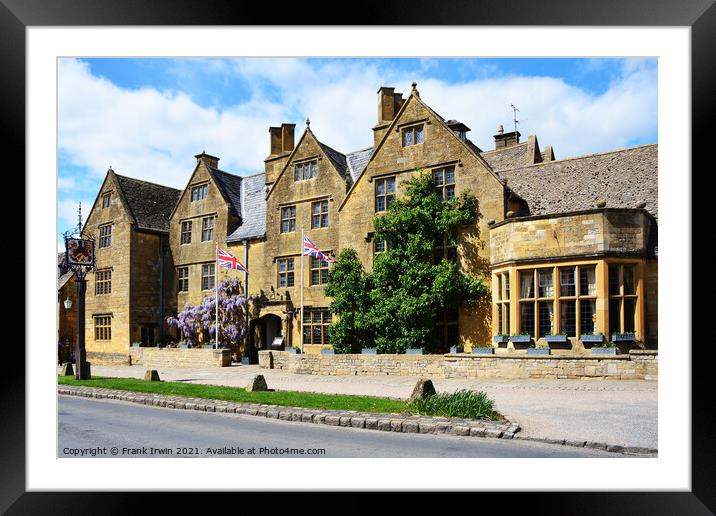 The Lygon Arms on Broadway, Cotswolds Framed Mounted Print by Frank Irwin