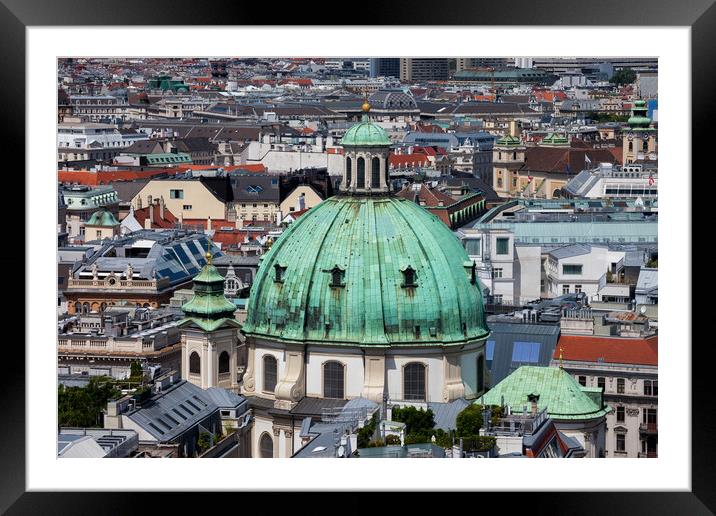 Peterskirche Baroque Dome in Vienna City Framed Mounted Print by Artur Bogacki