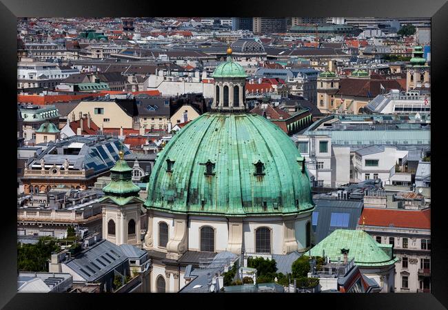Peterskirche Baroque Dome in Vienna City Framed Print by Artur Bogacki