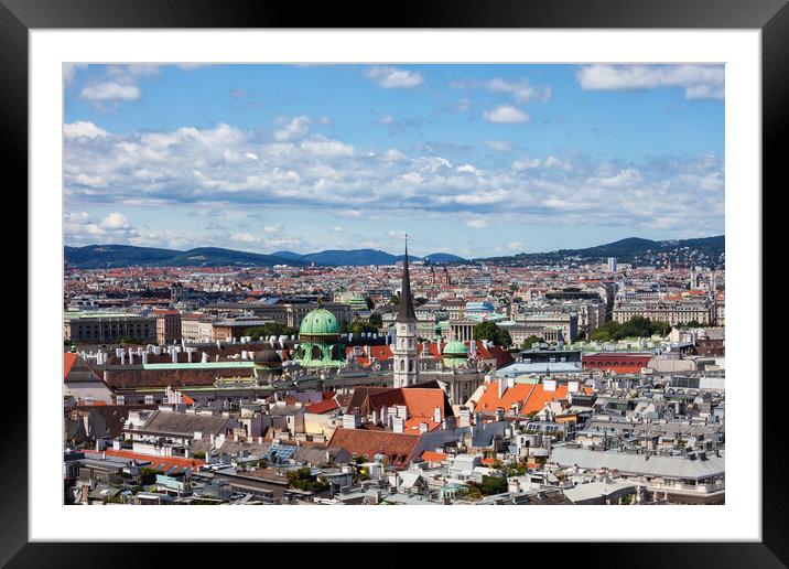 Vienna City Cityscape in Austria Framed Mounted Print by Artur Bogacki