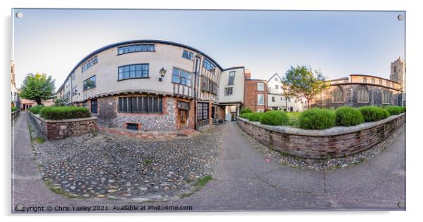 360 degree panorama of Tombland Alley, Norwich Acrylic by Chris Yaxley