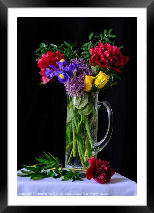 Spring flowers in vase Framed Mounted Print by Christopher Murratt