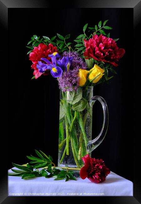 Spring flowers in vase Framed Print by Christopher Murratt