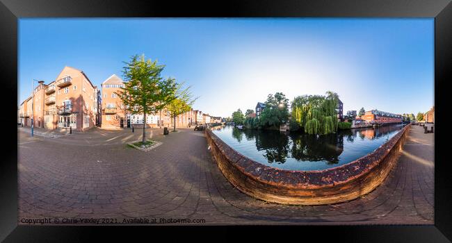 360 degree panorama captured down the historic Qua Framed Print by Chris Yaxley