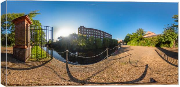360 degree panorama captured along the bank of the Canvas Print by Chris Yaxley