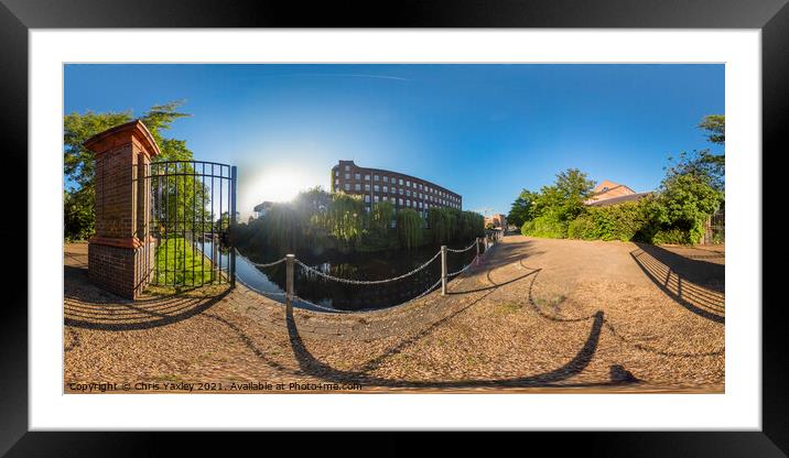 360 degree panorama captured along the bank of the Framed Mounted Print by Chris Yaxley