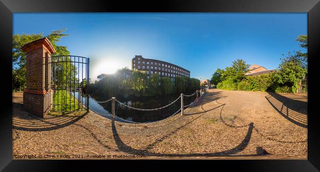 360 degree panorama captured along the bank of the Framed Print by Chris Yaxley