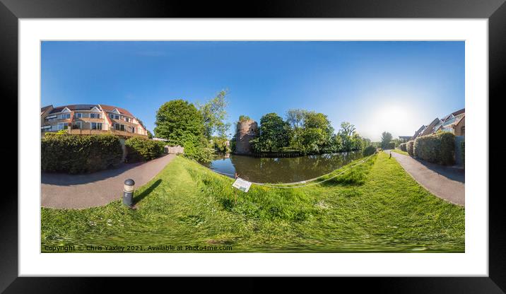 360 degree panorama captured from the bank of the  Framed Mounted Print by Chris Yaxley