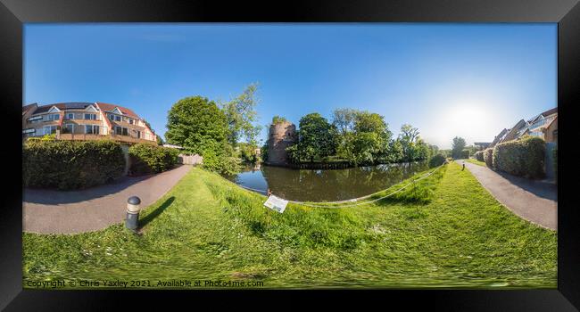 360 degree panorama captured from the bank of the  Framed Print by Chris Yaxley
