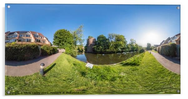 360 degree panorama captured from the bank of the  Acrylic by Chris Yaxley