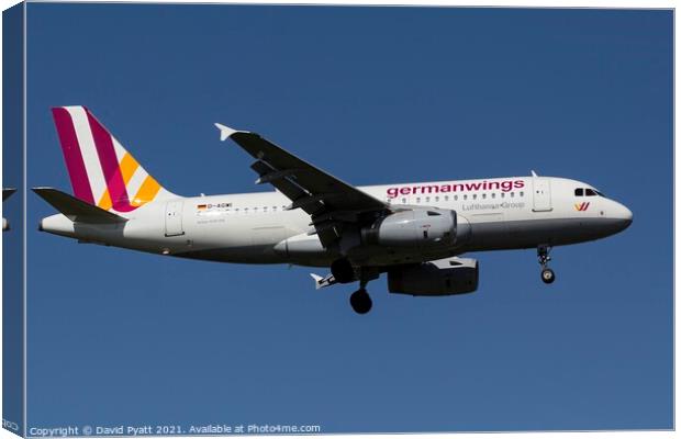 Eurowings Airbus A319-132 Canvas Print by David Pyatt