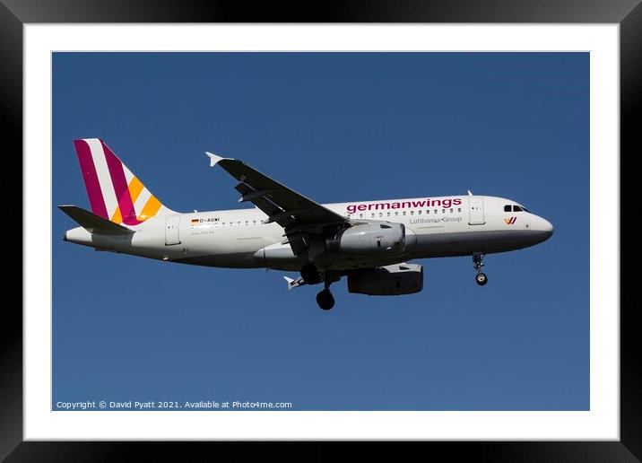 Eurowings Airbus A319-132 Framed Mounted Print by David Pyatt