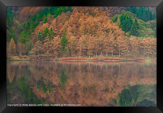 Reflections on Derwent Reservoir Framed Print by Philip Baines