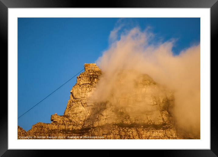 Table Mountain Aerial Cableway  Framed Mounted Print by Adrian Paulsen