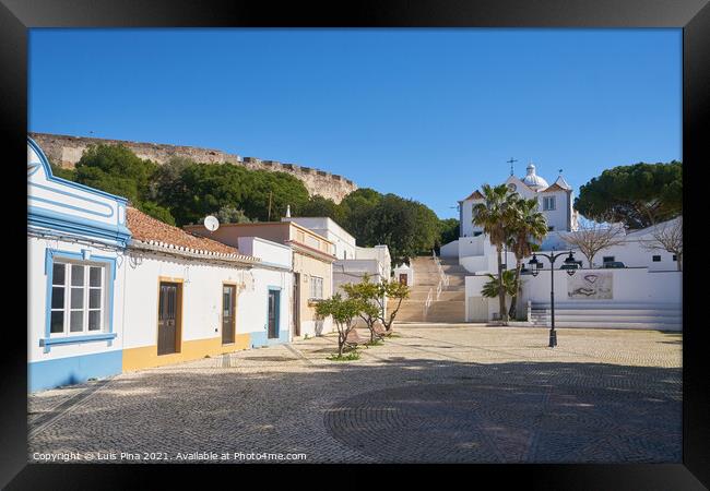 Castro Marim city houses in Algarve, Portugal Framed Print by Luis Pina