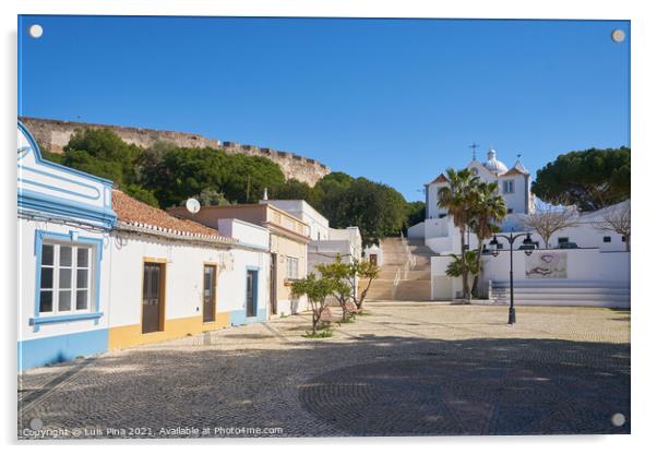 Castro Marim city houses in Algarve, Portugal Acrylic by Luis Pina