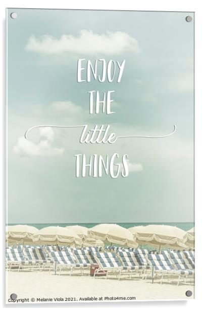 Enjoy the little things | Beachscape Acrylic by Melanie Viola