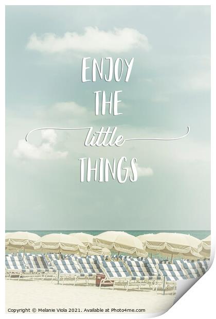 Enjoy the little things | Beachscape Print by Melanie Viola
