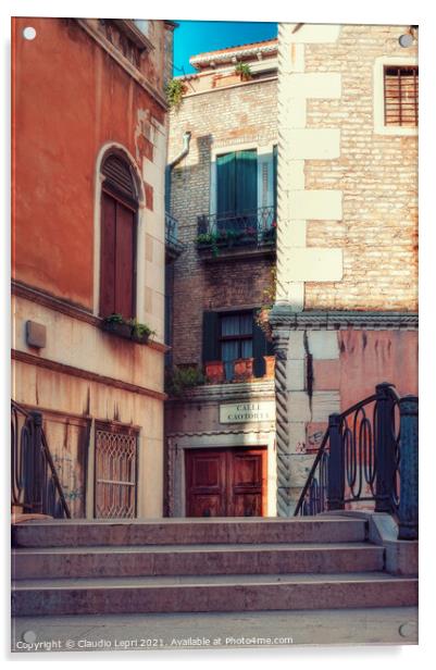 Alley in Venice  Acrylic by Claudio Lepri