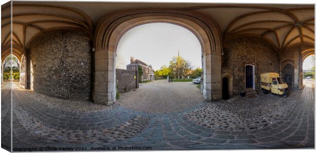 360 degree panorama of the Gatehouse and Bishops H Canvas Print by Chris Yaxley