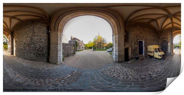 360 degree panorama of the Gatehouse and Bishops H Print by Chris Yaxley