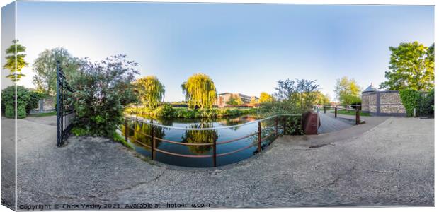 360 degree panorama of the footpath along the Rive Canvas Print by Chris Yaxley