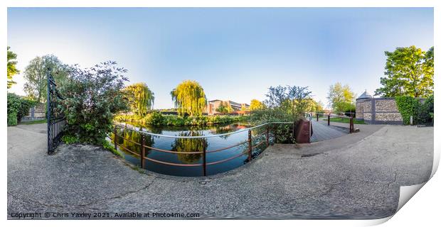 360 degree panorama of the footpath along the Rive Print by Chris Yaxley