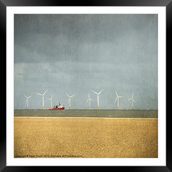Scroby Sands Windfarm, Great Yarmouth Framed Mounted Print by Dave Turner