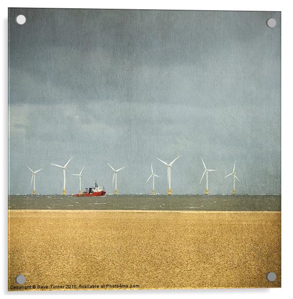 Scroby Sands Windfarm, Great Yarmouth Acrylic by Dave Turner
