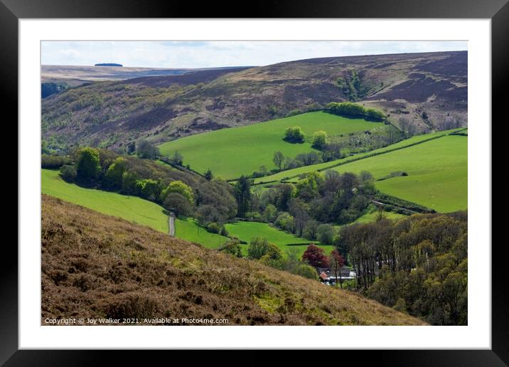 Exmoor landscape, devon, England, UK Framed Mounted Print by Joy Walker