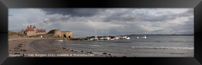 Nightfall at Beadnell's Historic Harbour Framed Print by Holly Burgess
