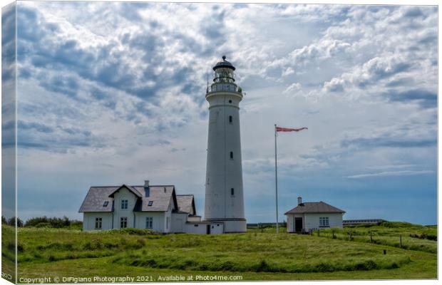 Hirtshals Lighthouse Canvas Print by DiFigiano Photography