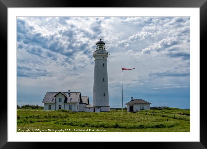Hirtshals Lighthouse Framed Mounted Print by DiFigiano Photography